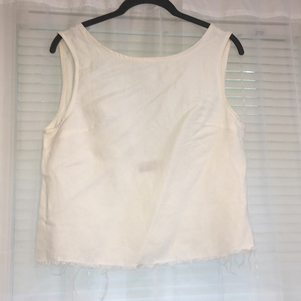 White thick strap tank top